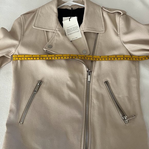 LTH JKT Kas Modern Biker Jacket in Blanc- NWT - Picture 6 of 10